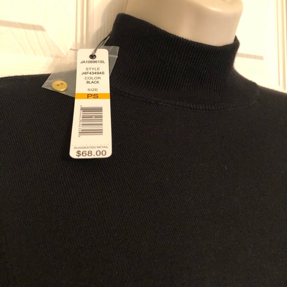 Brand New with tag Joseph A Petite Small Black Ribbed Turtle Neck New With Tags. - Picture 6 of 6